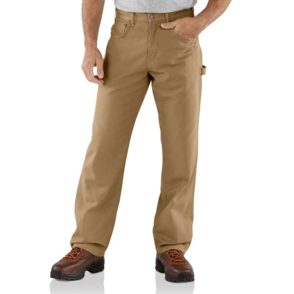 Carharrt 36x 30 Cargo Carpenter Style Pants Tan Dungaree Loose Fit - Picture 11 of 11
